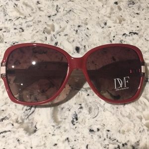 DVF Red/Blush Never Worn Sunglasses